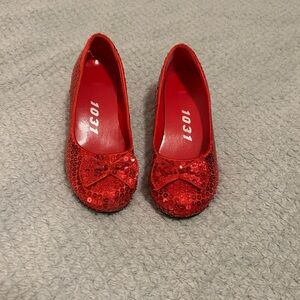 Kids Wizard of Oz Dorothy sparkly red shoes